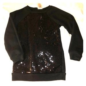 Girls black sequin sweater